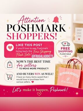 🔥🔥🔥LIKE THIS POST IF YOU WANT POSHMARK TO BRING BACK FREE SHIPPING🔥🔥🔥